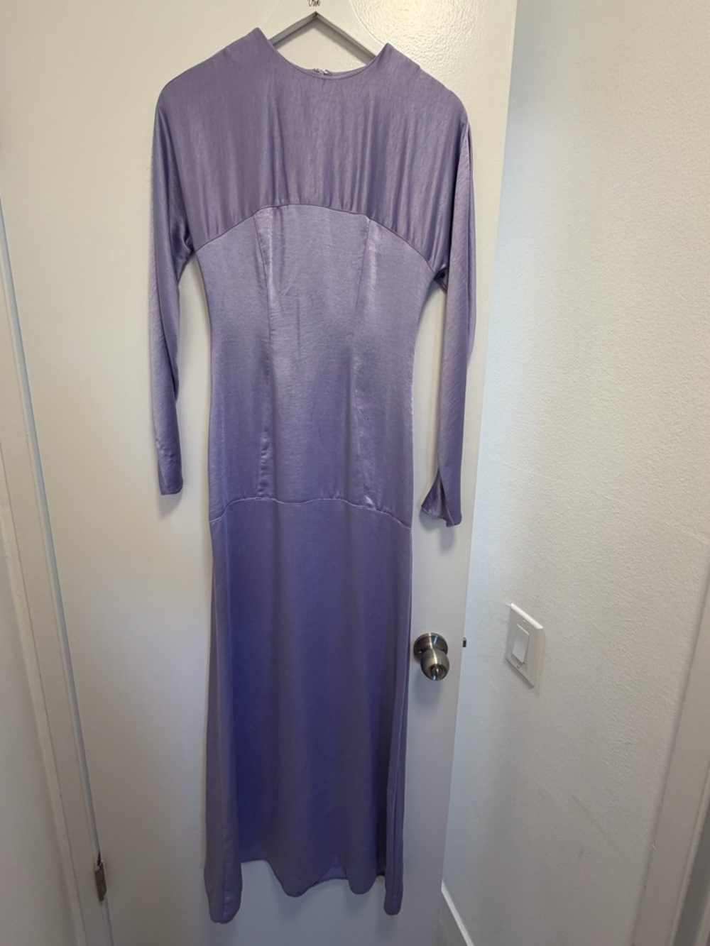 Lavender silk maxi dress